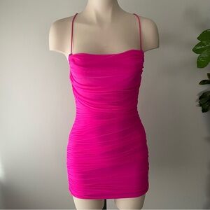 Elegant Pink Mini Dress